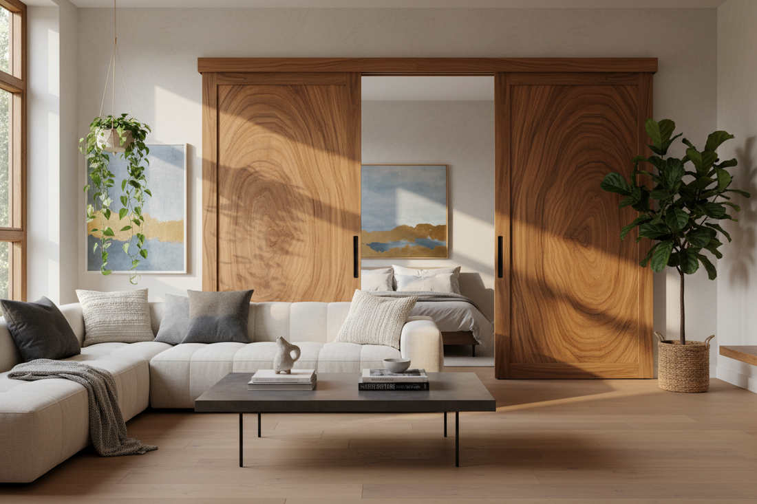 10 Elegant Wooden Sliding Door Ideas for a Stylish Living Room – Wallpics