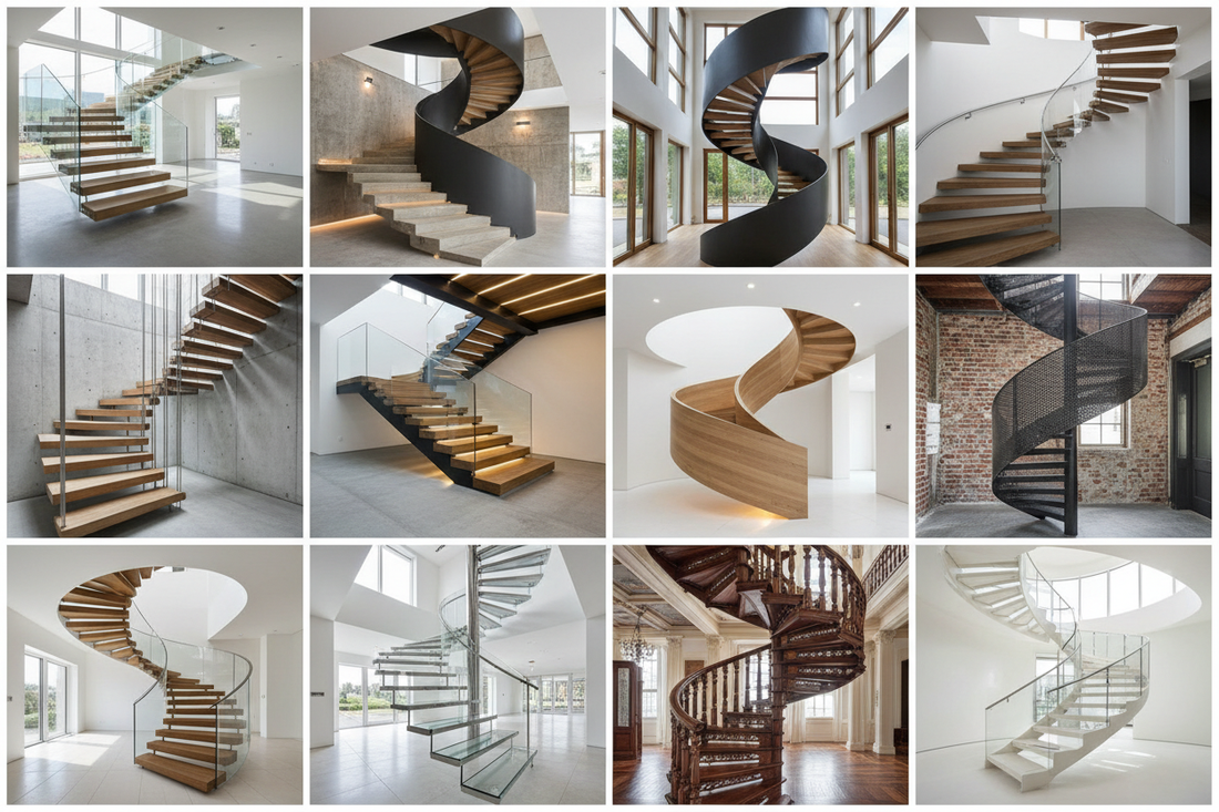 10 Stunning Modern Staircase Designs: Spiral Wooden and Floating Styles to Inspire Your Home