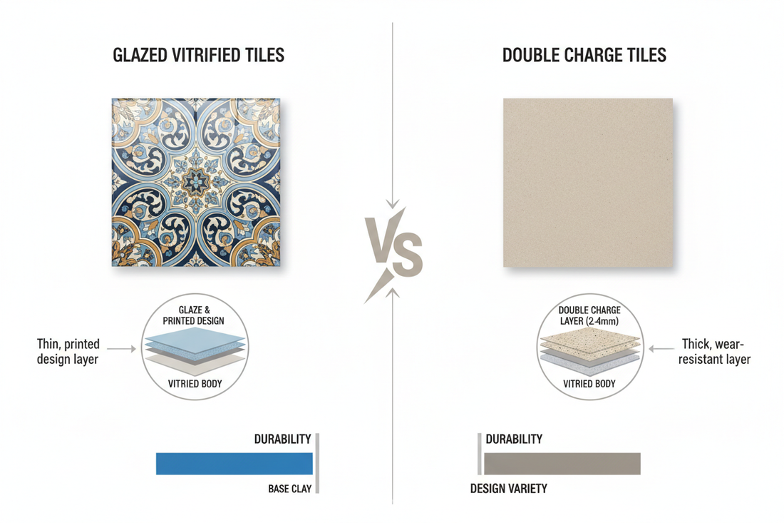 10 Things That Set Glazed Vitrified Tiles Apart from Double Charge Tiles