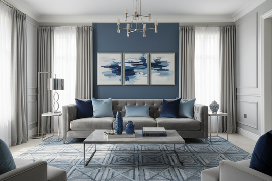 13 Gorgeous Grey and Blue Living Room Ideas Full of Style and Sophistication