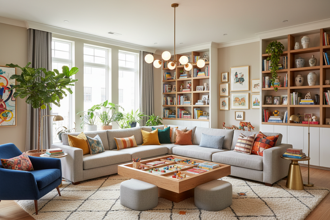 14 Creative Living Room Interiors Perfect for the Whole Family