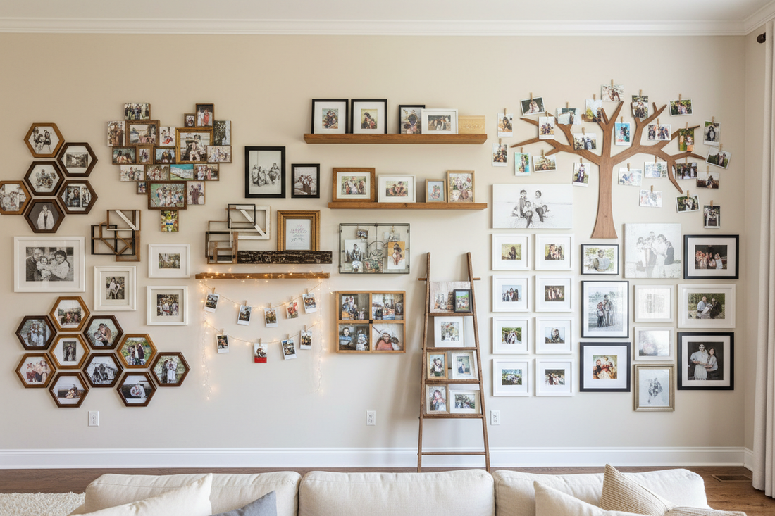 30+ Creative Ideas to Make Your Family Photo Wall Stand Out