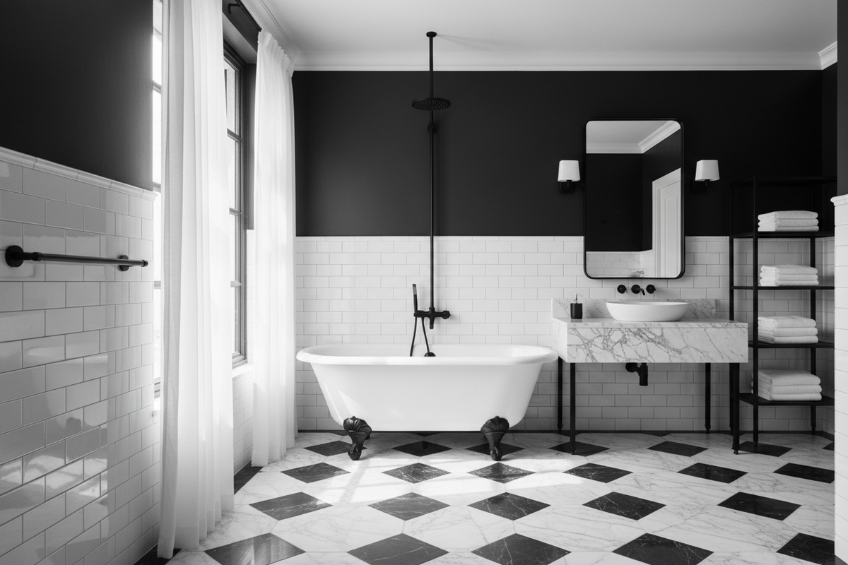 30 Stunning Black and White Bathroom Ideas for a Timeless Look
