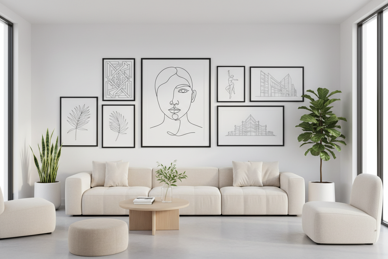 5 Creative Ways to Use Line Art in Your Home Décor – Wallpics