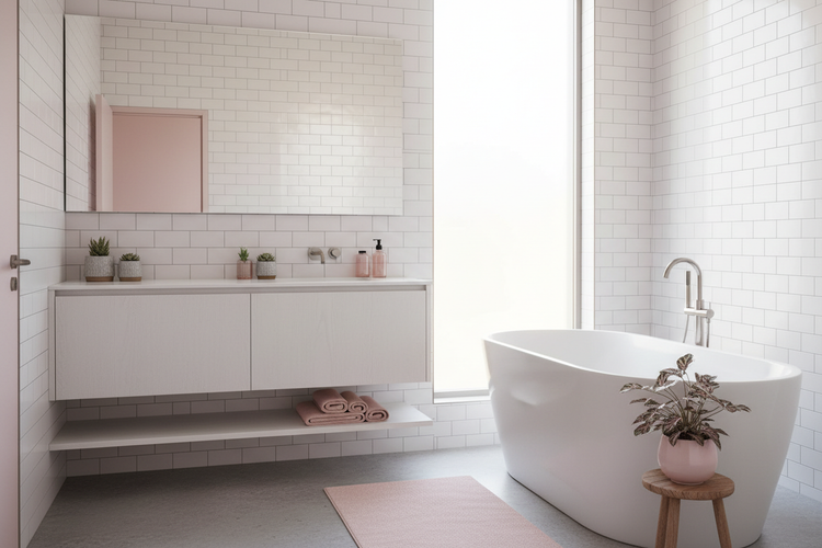 5 Stress-Free Ways to Bring Pink into Your Urban Bathroom – Wallpics