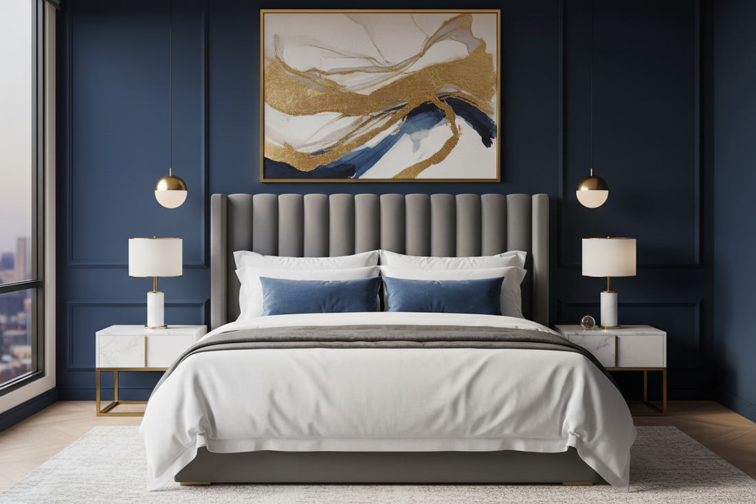 5 Striking Blue Bedroom Design Concepts for a Stylish Slumber – Wallpics