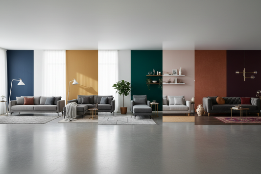 6 Striking Accent Wall Colors That Perfectly Complement Grey Interiors