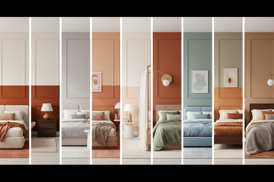 7 Gorgeous Orange Two-Tone Combinations for Bedroom Wall Décor