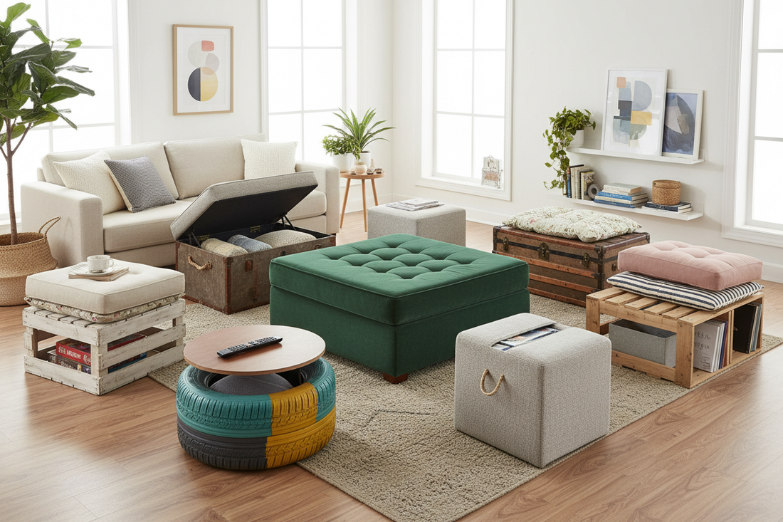 8 Clever DIY Storage Ottoman Ideas to Elevate Your Living Space