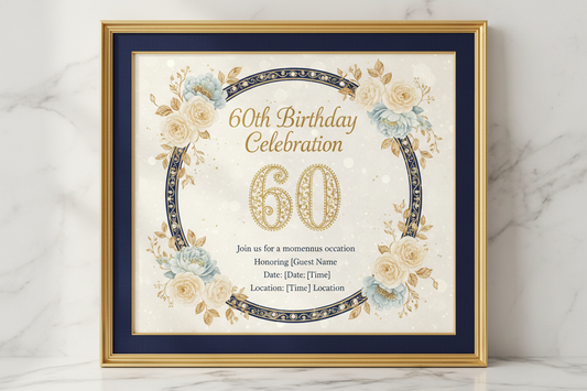 A Complete Guide to Creating Elegant 60th Birthday Invitations Online