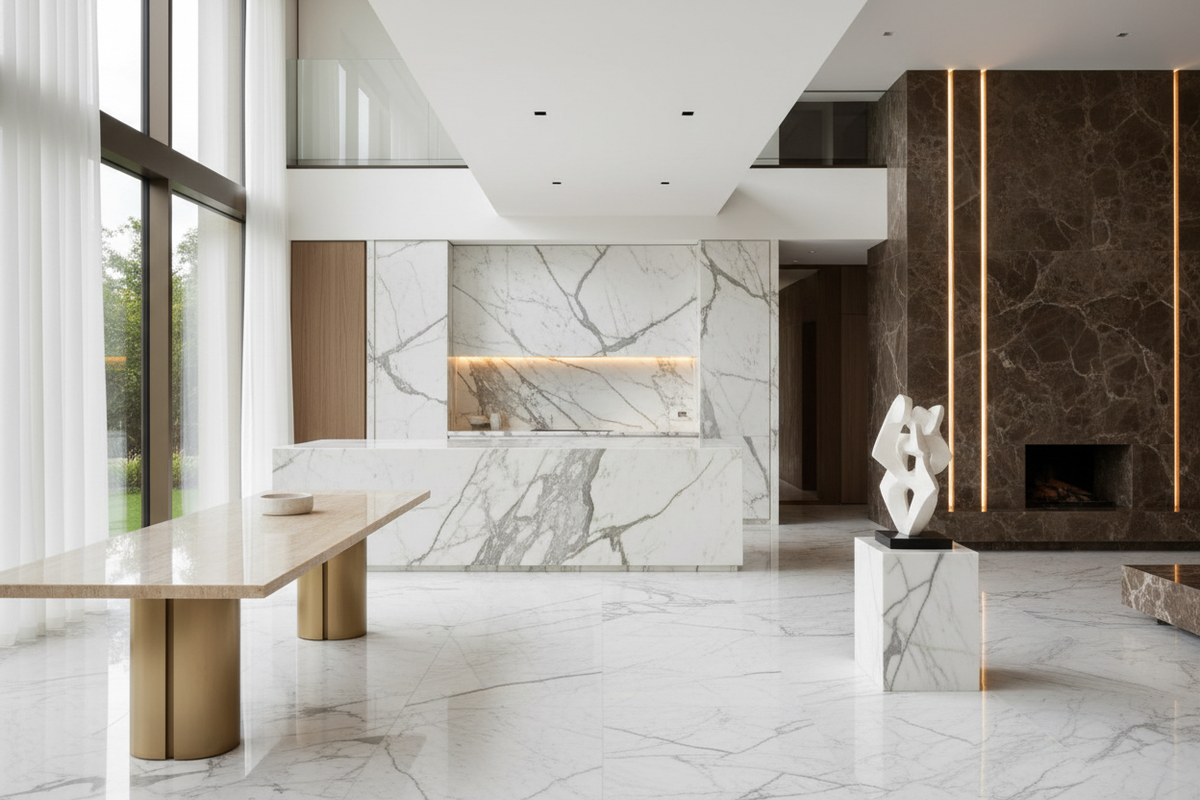 A Comprehensive Guide to the Top 10 Italian Marble Varieties for Residential Interiors