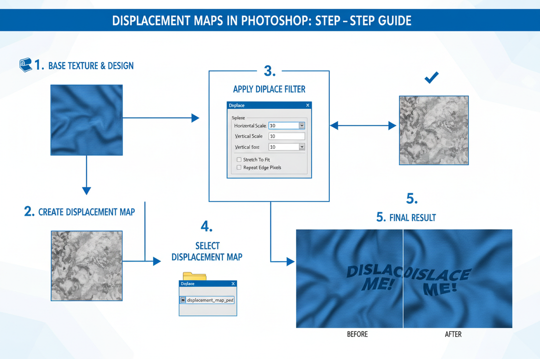 A Comprehensive Guide to Using Displacement Maps in Photoshop: Step-by-Step