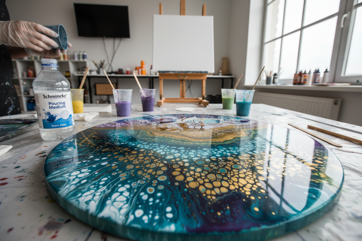 Achieve Flawless Acrylic Pours Using Schmincke Pouring Medium