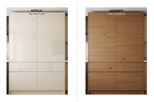 Acrylic vs. Laminate Kitchen Finishes: Everything You Need to Know