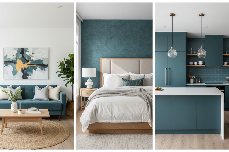 Aegean Teal Interiors: Modern Color Inspiration for Bedrooms, Living R ...