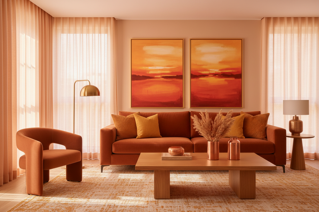 Analogous Colour Magic: Painting Ideas for a Warm, Inviting, and Stylish Living Room