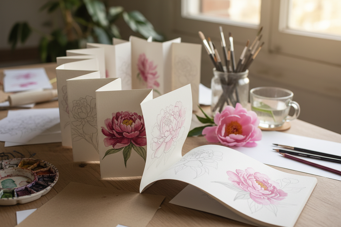 Art in Motion: Exploring a New Concertina Sketchbook with Peony Gent