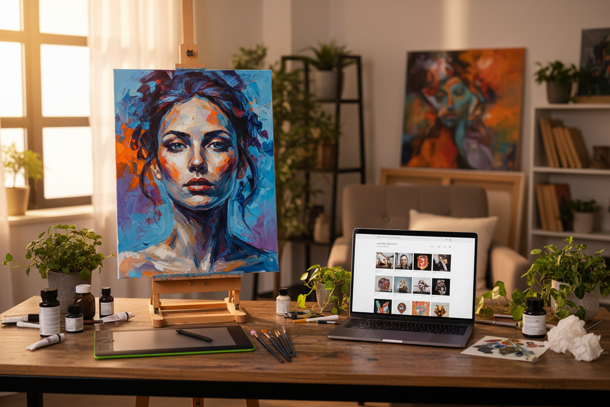 Art Meets Technology: Alexandra Gould on Creating Captivating Portraits and Artist Websites