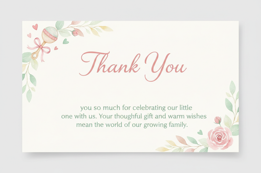 Baby Shower Thank You Card Wording Made Simple