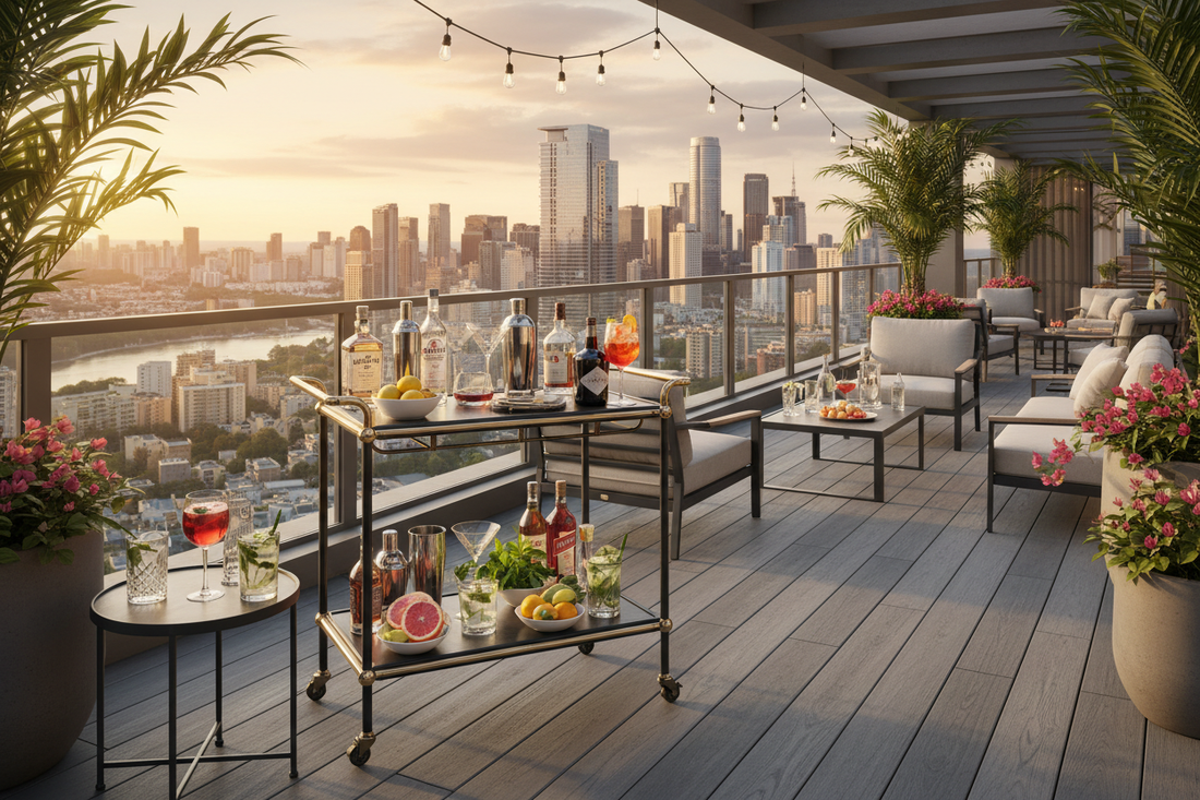 Balcony Bar Goals: Clever Ideas for Mixing Drinks with a View