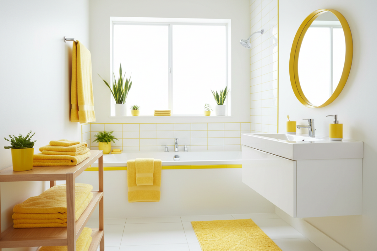 Brighten Up Your Bathroom: Inspiring Yellow Design Ideas for a Happy Space