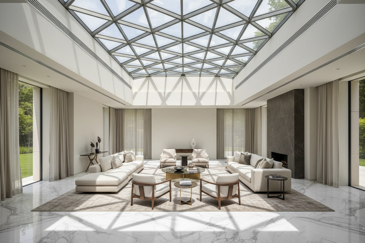 Brilliant Glass Ceiling Ideas to Transform Your Interiors with Light and Elegance