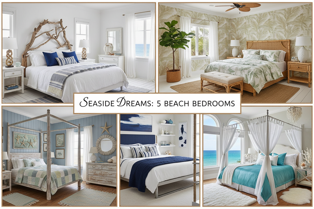 Bring the Ocean Home: 5 Inspiring Beach-Themed Bedroom Designs