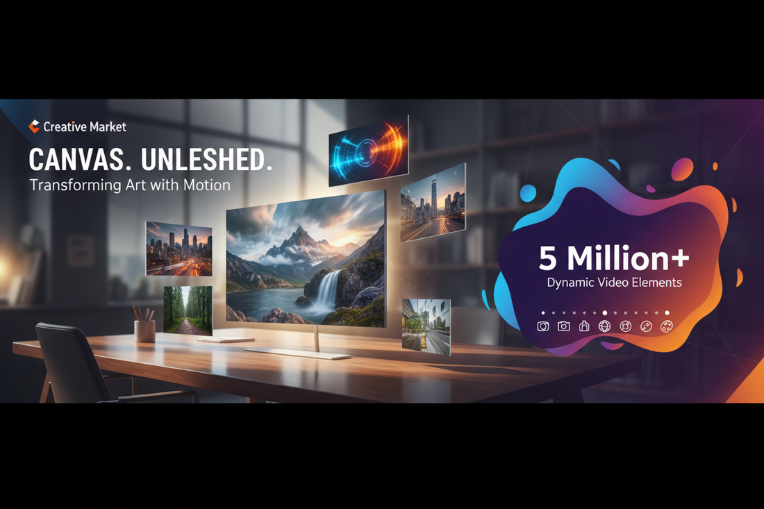 Bring Your Canvas Creations to Life: Explore Over 5 Million Stock Videos on Creative Market