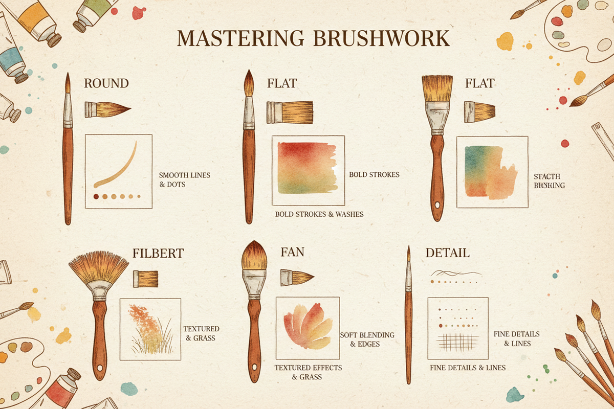 Brush Shape Secrets Every Artist Should Know for Detail and Texture Mastery
