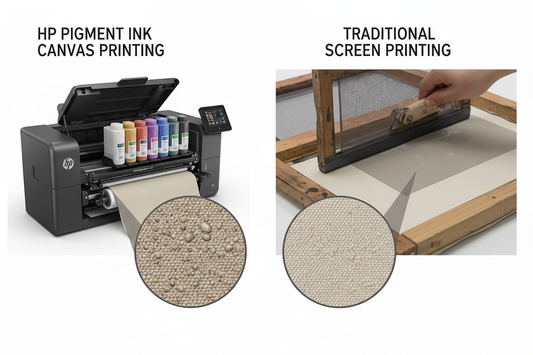 Canvas Printing on HP Printers with Pigment Ink vs. Screen Printing