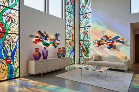 Captivating Glass Artistry: Transform Your Home with Luminous Painted Designs