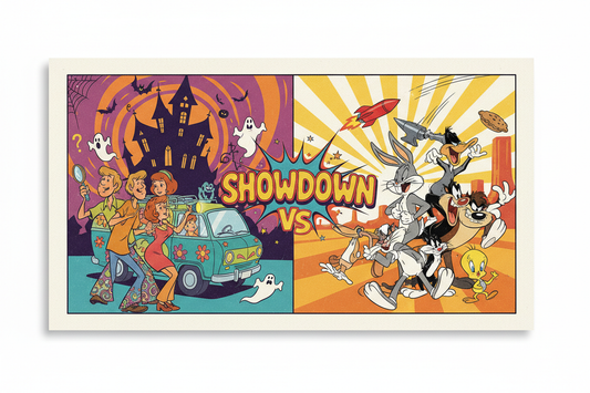 Cartoon Clash: Scooby Doo vs. Looney Tunes Wall Art Showdown