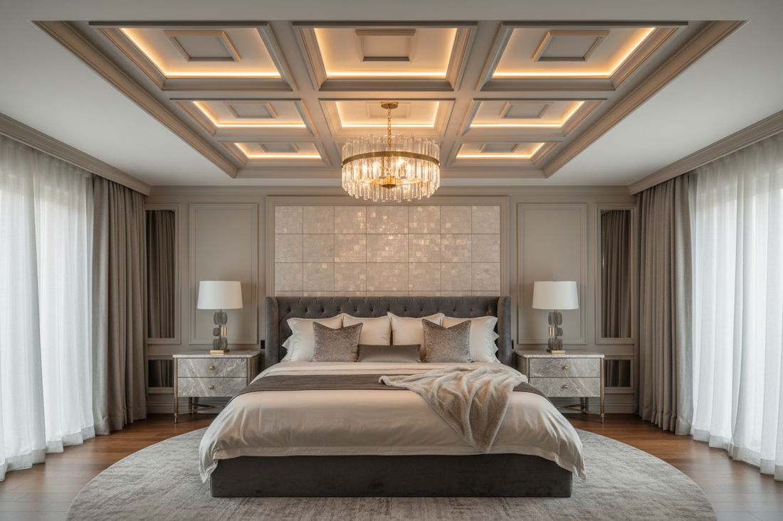 Ceiling Trends That Bring Glamour and Comfort to Your Bedroom