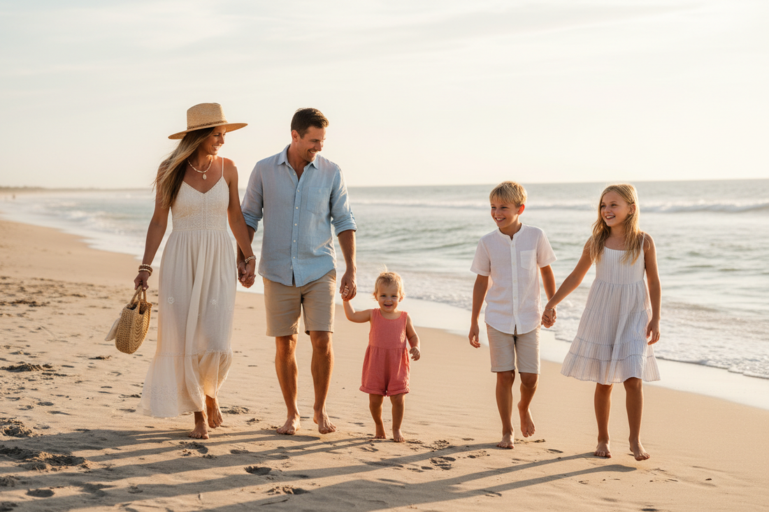 Charming and Stylish Outfit Ideas for Unforgettable Family Beach Portraits