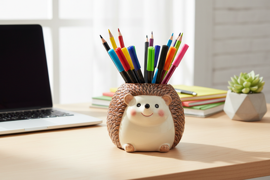 Charming Hedgehog Pencil Holders: A Playful Touch for Your Workspace