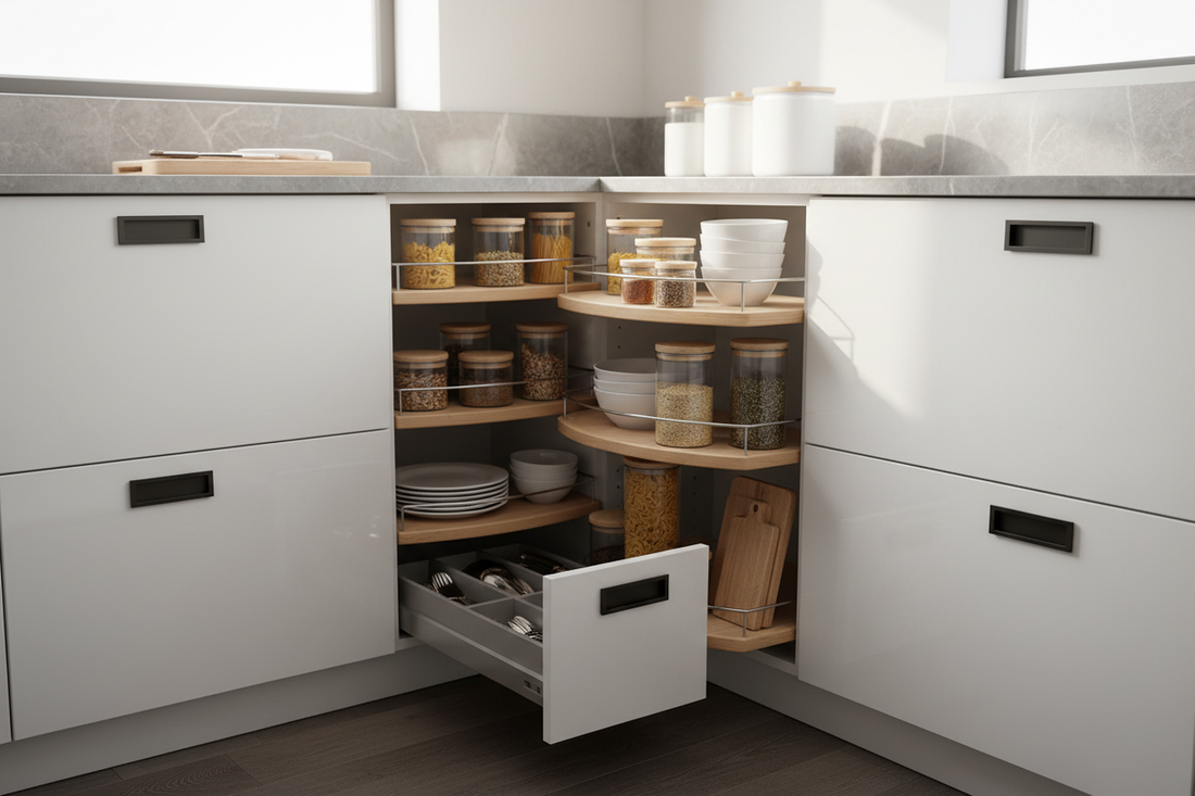 Chic Corner Kitchen Cabinet Storage Ideas for a Modern Home