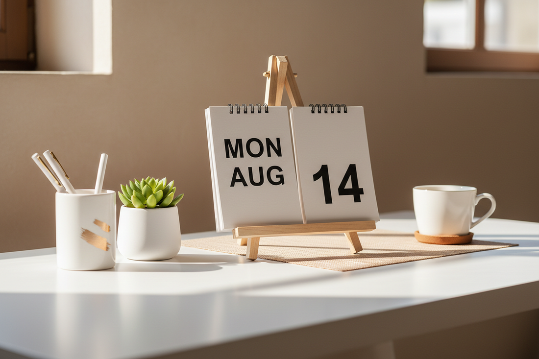 Chic & Functional: Transform Your Desk with an Easel Calendar