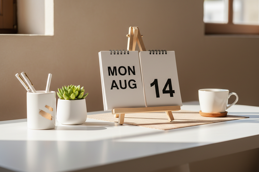Chic & Functional: Transform Your Desk with an Easel Calendar