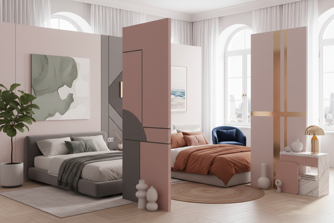 Chic Pink and Color Combos for Modern Bedroom Walls