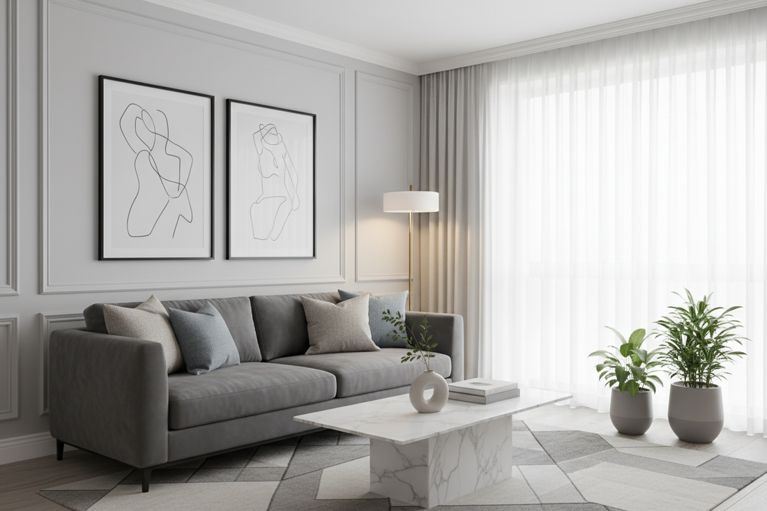 Chic Serenity: 7 Modern Grey Living Room Makeovers