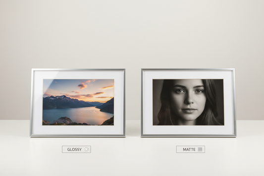 Choosing Between Glossy and Matte Photo Paper for Framed Prints: A Comprehensive Guide