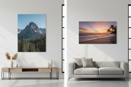 Choosing Between Portrait and Landscape Orientations for Canvas Prints and Wall Art