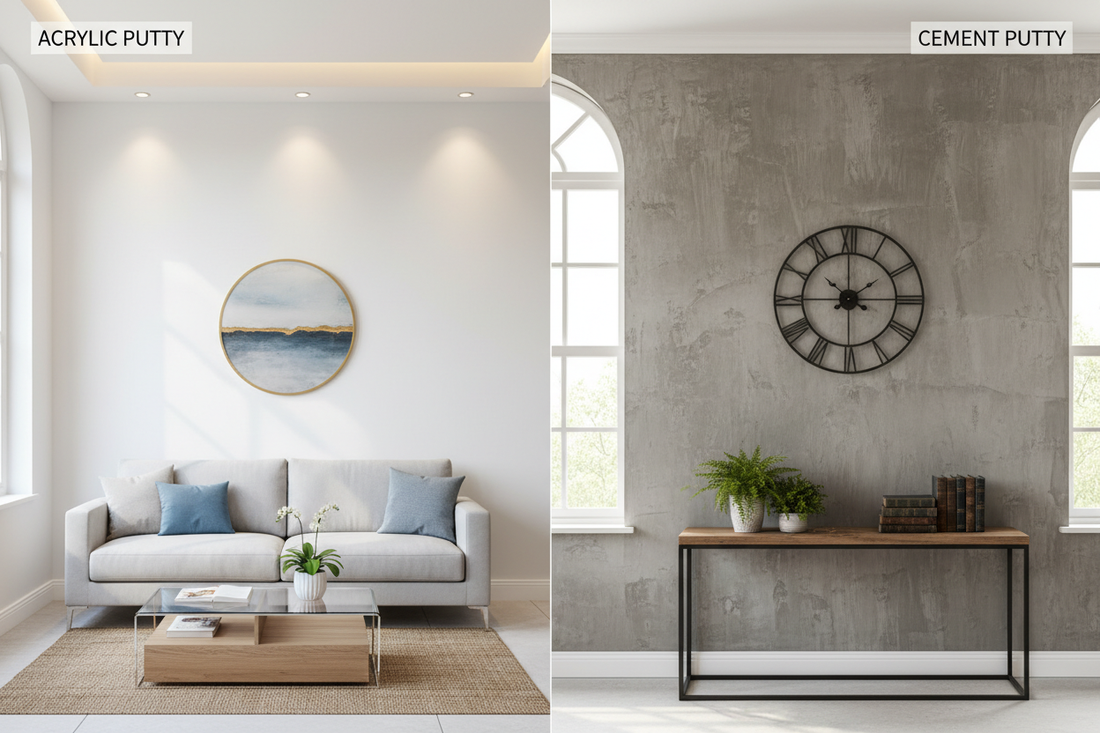 Choosing the Ideal Wall Putty: Acrylic vs. Cement for Beautiful Interiors