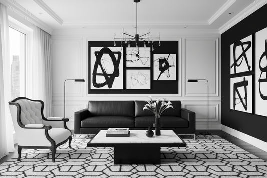Classic Meets Contemporary in These Black and White Living Room Styles