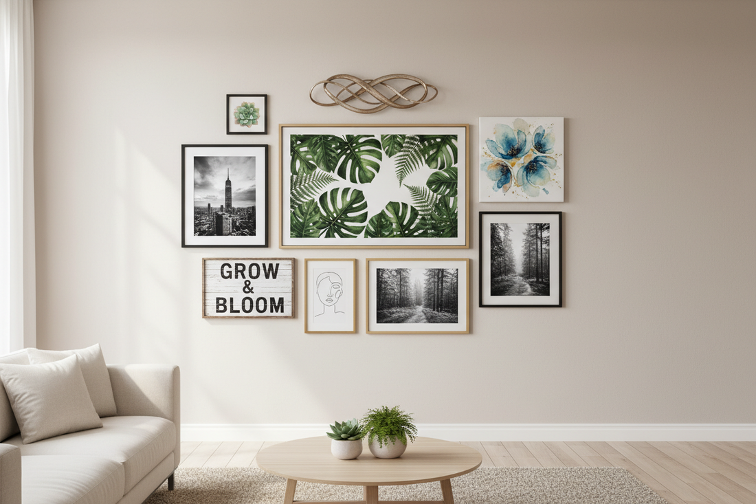 Combining Canvas Prints with Other Wall Art