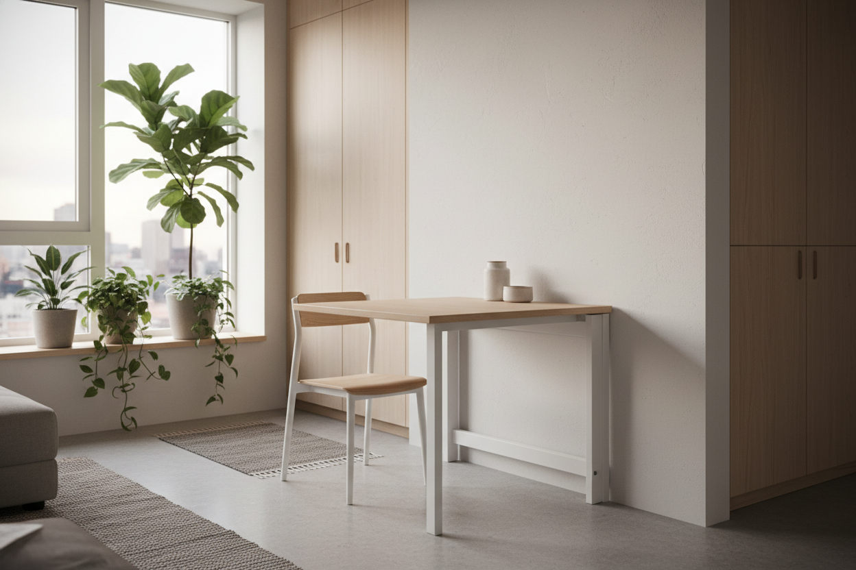 Compact Living: Wall-Mounted Dining Tables for Modern Homes – Wallpics