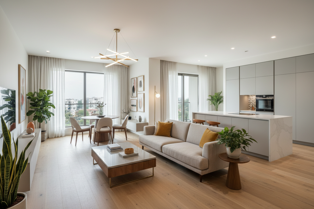 Contemporary 2.5BHK Home Interiors in Doddanekundi, Bangalore