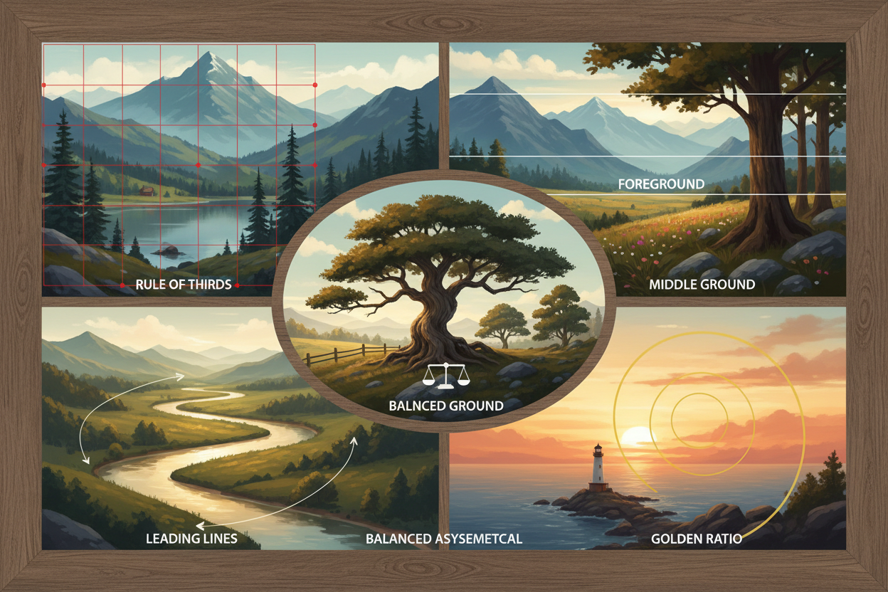Crafting Compelling Landscape Paintings: Essential Composition Strategies Explained