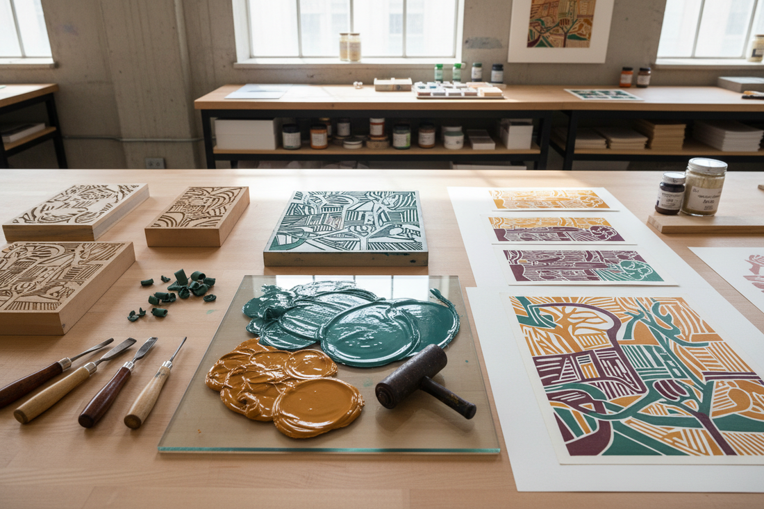 Crafting the Future: Alexandra Buckle's Innovative Approach to Reduction Linocut Prints