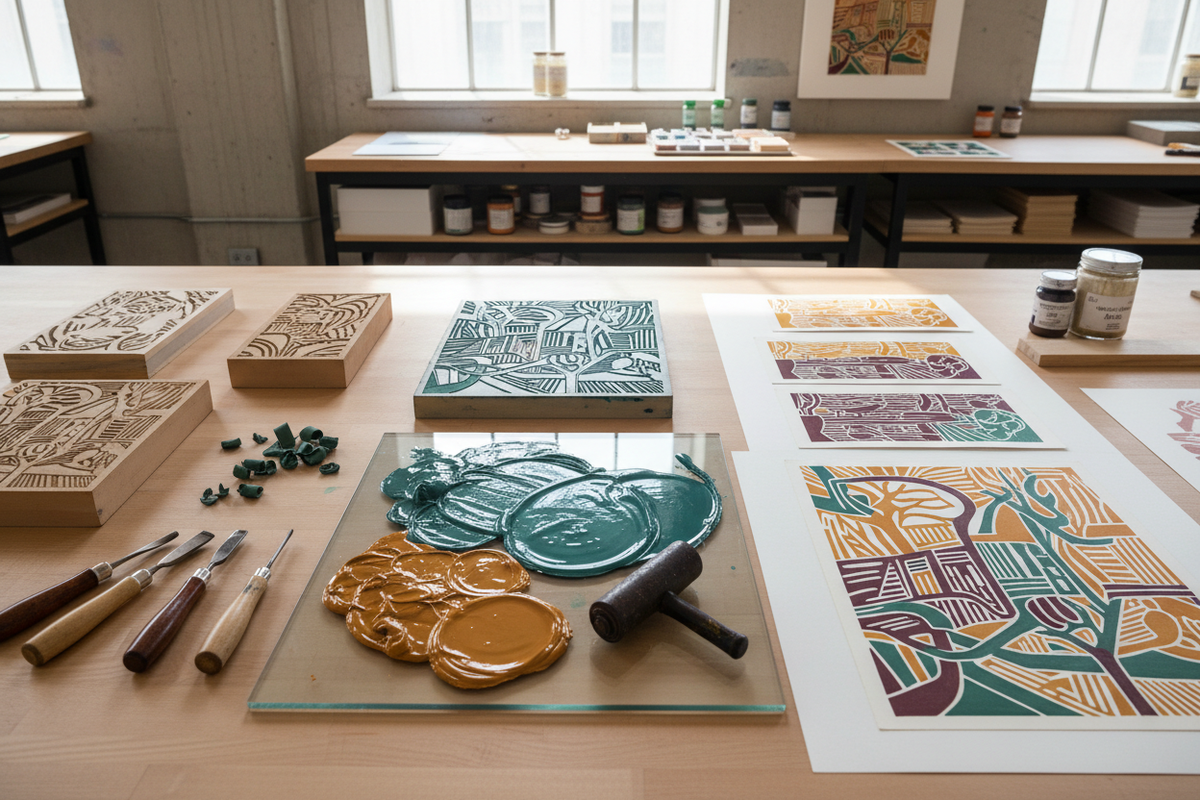 Crafting the Future: Alexandra Buckle's Innovative Approach to Reduction Linocut Prints